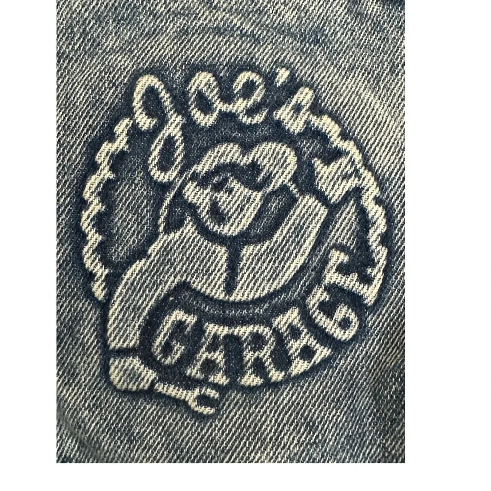 Vintage OshKosh Bgosh Joes Garage Acid Wash Denim Overalls Kids Blue 3T